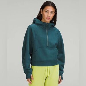 Lululemon Scuba Oversized Half-Zip Hoodie Green Jasper M/L